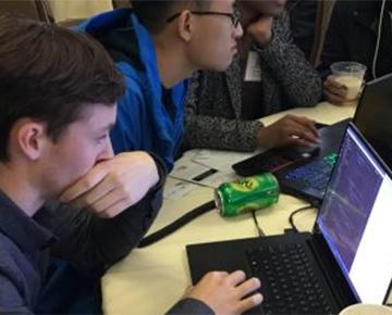 Students at computer