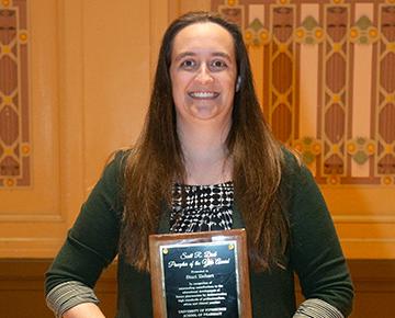Staci Ziobert headshot with award