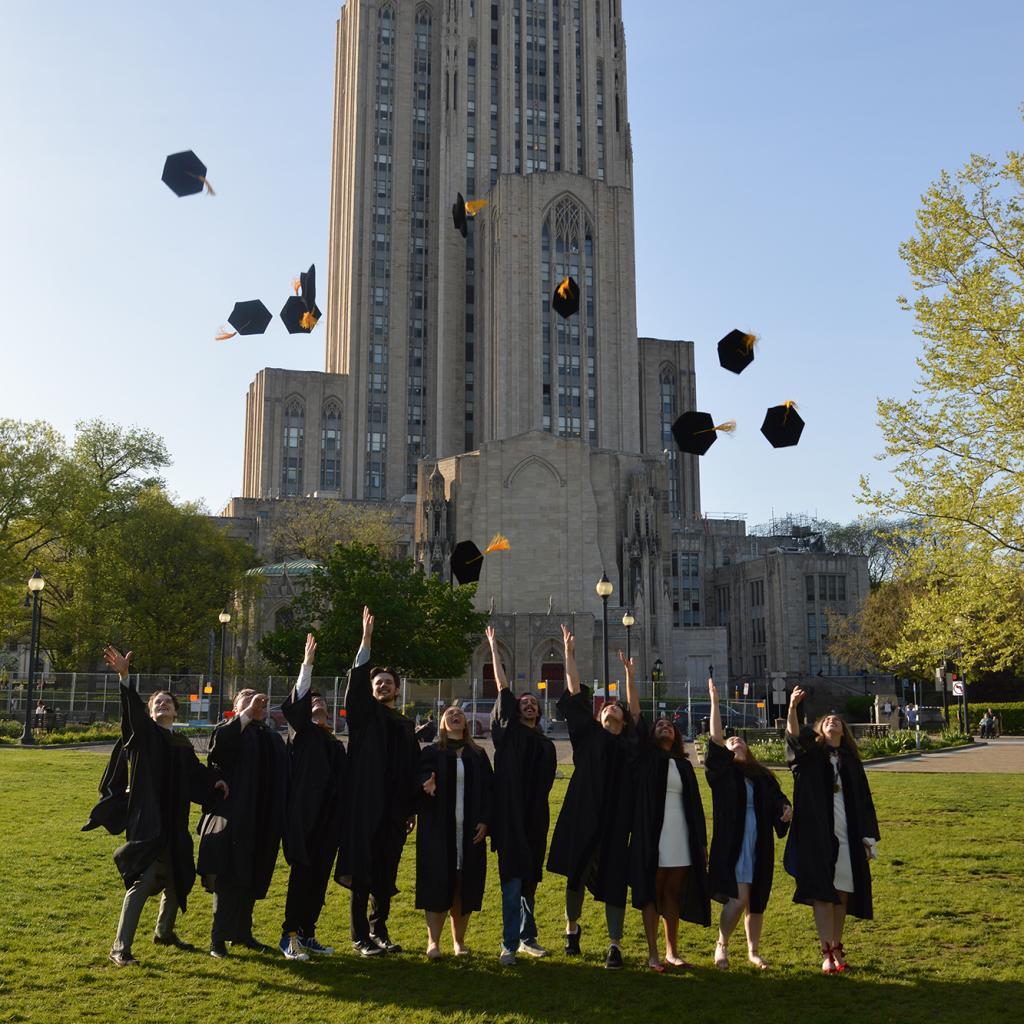Grad Students in front of Cathedral of Learning