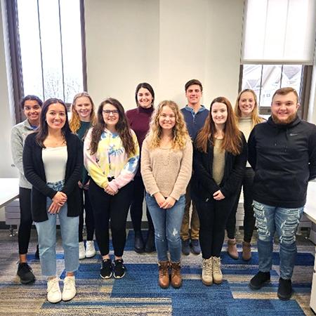 Ravi Patel, Luke Berenbrok, Sophia Herbert, Joni Carroll, Kelsey Hake, Thai Nguyen, Brittany Stottlemeyer, Catherine Rebitch and Michelle Koverman